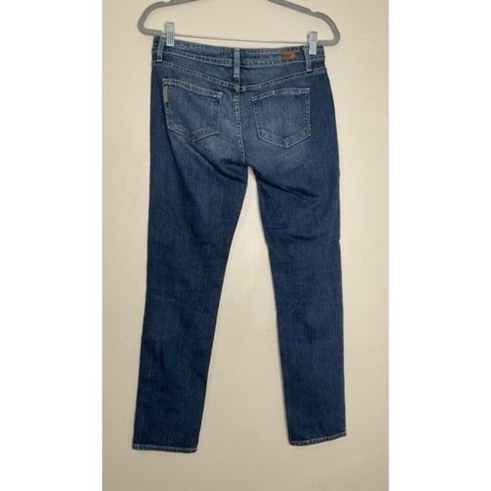Paige Skyline Ankle Peg Mid Rise Stretch Distressed Denim Jeans Women Size 27 - Picture 10 of 12